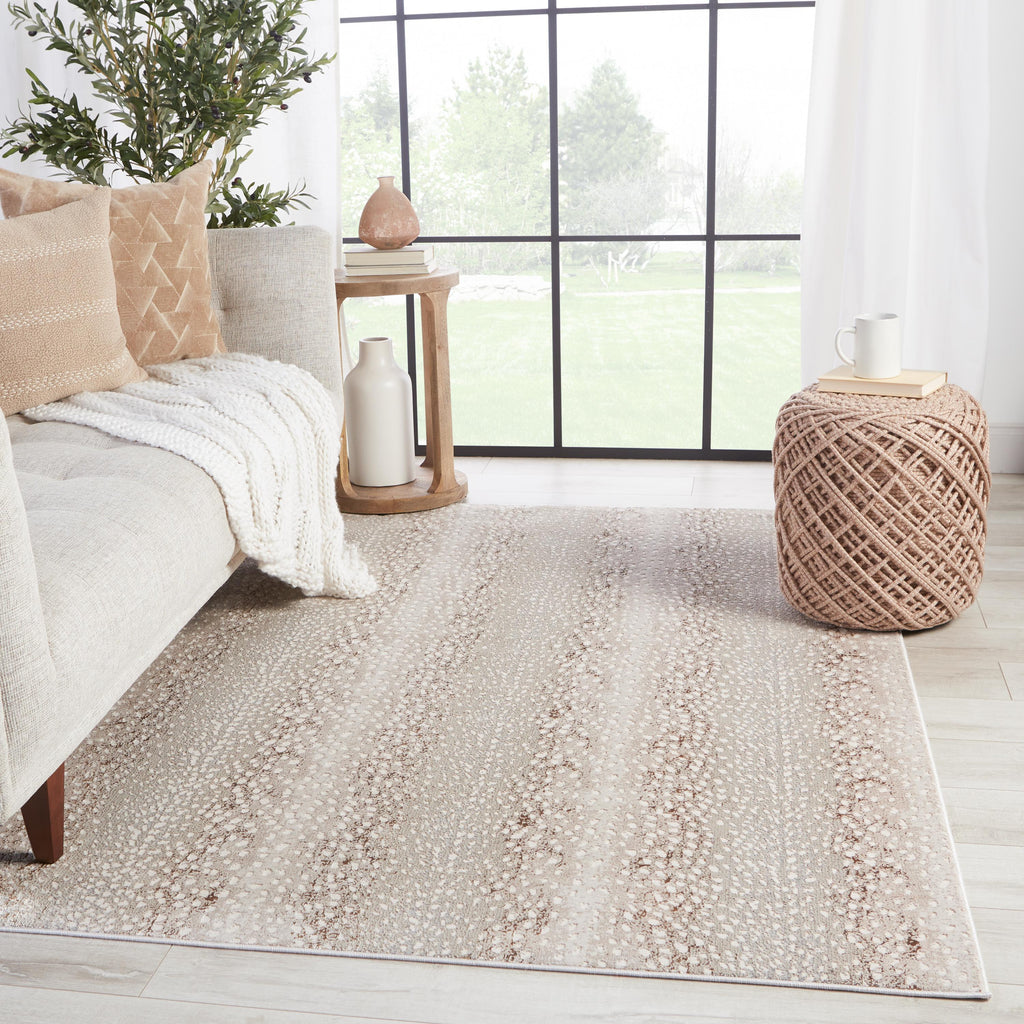 Jaipur Living Axis Animal Pattern Light Gray/ Brown Area Rug (7'10"X10'6")