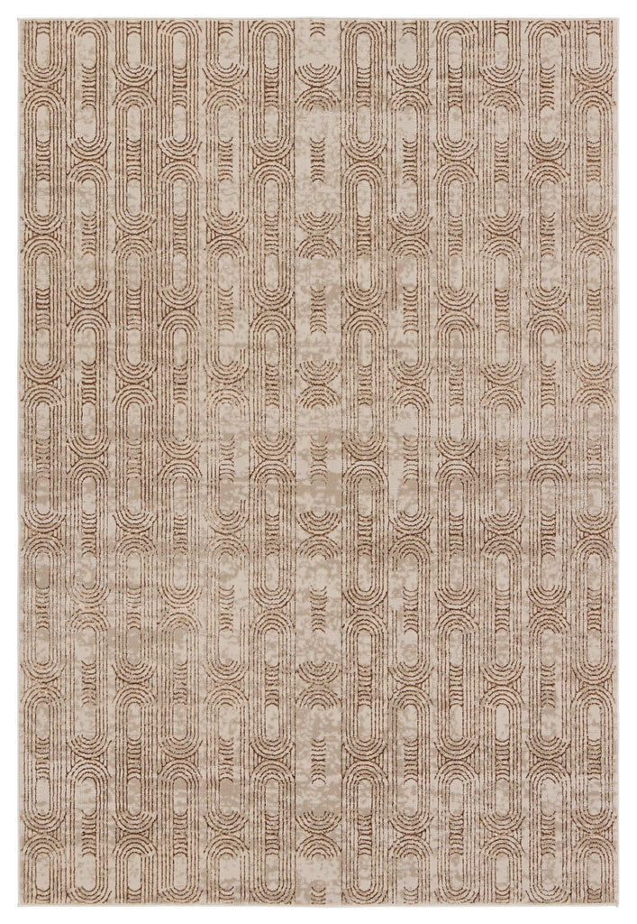 Jaipur Living Gimeas Geometric Gold/ Beige Area Rug (5'X7'6")