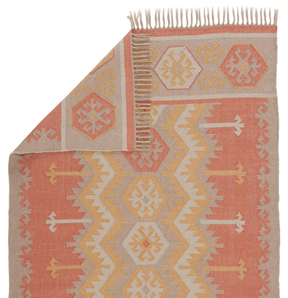 Jaipur Living Emmett Indoor/ Outdoor Geometric Orange/ Beige Area Rug (7'10"X9'10")