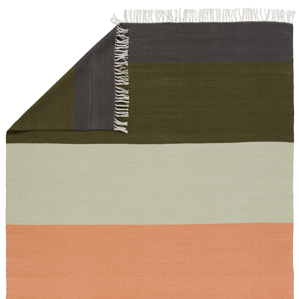 Jaipur Living Swane Indoor/ Outdoor Striped Coral/ Green Area Rug (7'10"X9'10")