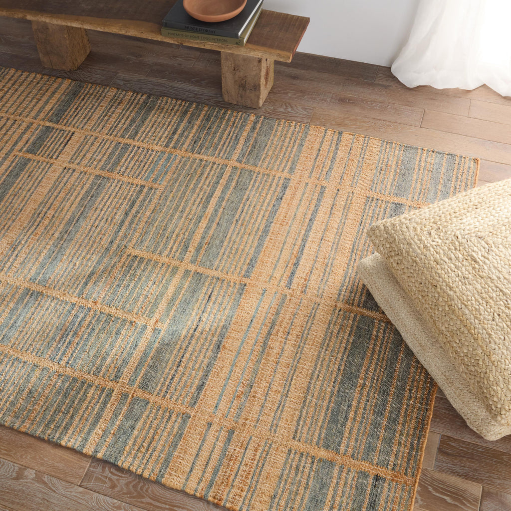 Jaipur Living Ciana Handmade Striped Brown/ Blue Area Rug (8'X10')