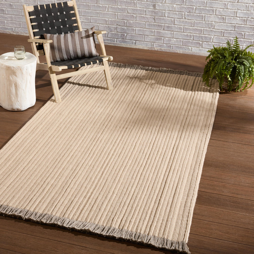 Jaipur Living Engild Indoor/ Outdoor Solid Beige/ Gray Area Rug (9'X12')