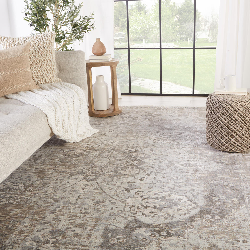 Vibe By Jaipur Living Ginevra Medallion Gray/ Ivory Area Rug (5'3"X7'6")