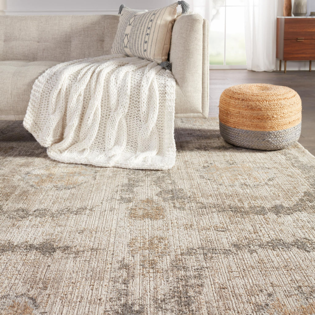 Vibe By Jaipur Living Airi Medallion Gray/ Beige Area Rug (8'10"X12'7")