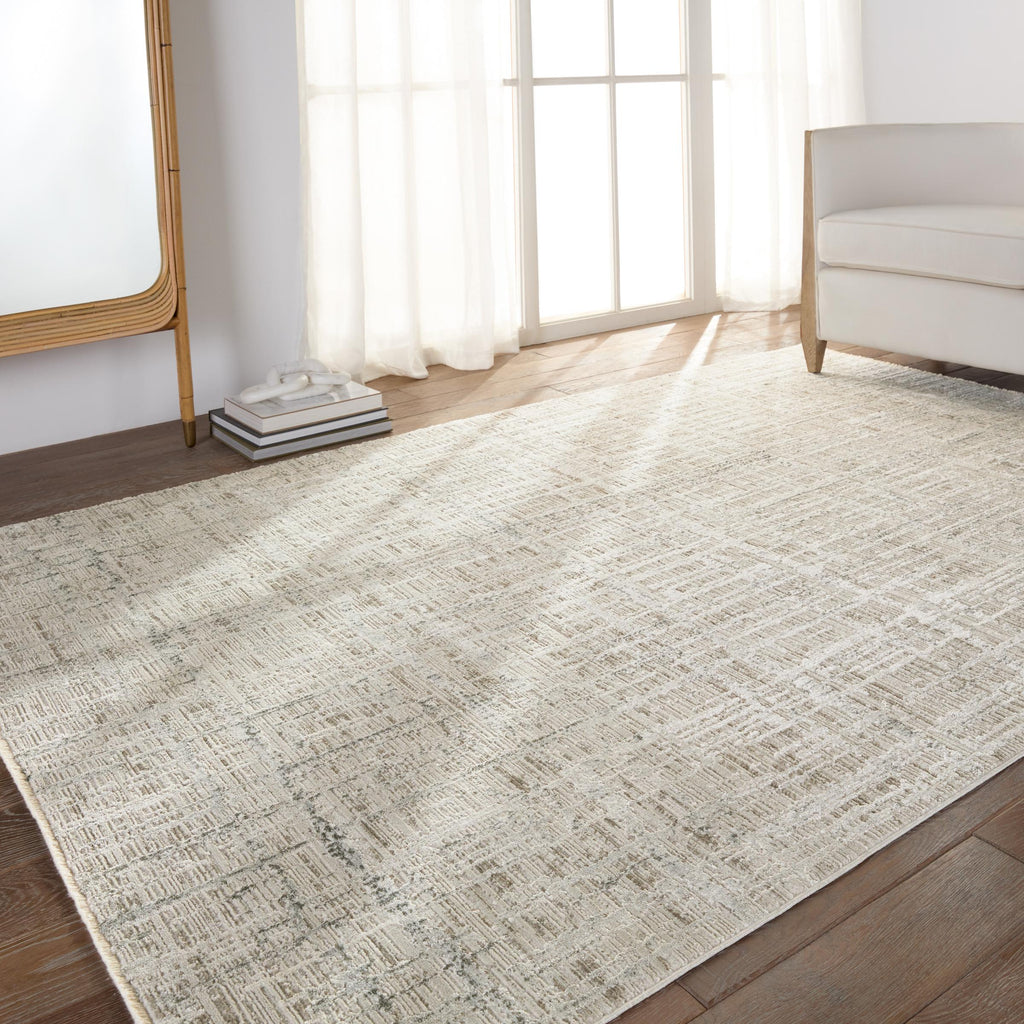 Vibe By Jaipur Living Sovis Abstract Light Gray/ Ivory Runner Rug (3'X8')