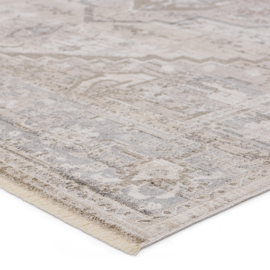 Vibe By Jaipur Living Venn Medallion Taupe/ Silver Area Rug (5'3"X7'6")