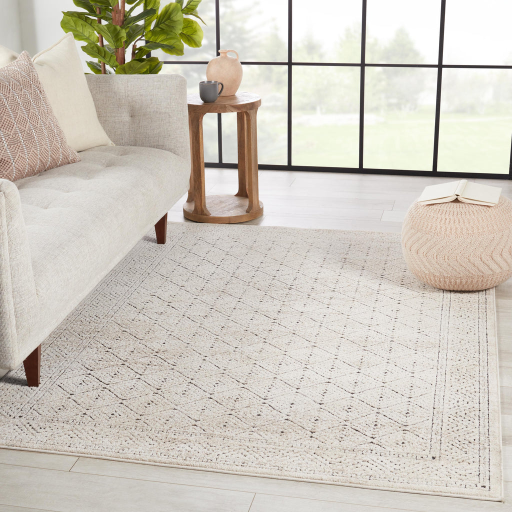 Vibe By Jaipur Living Yadira Trellis Cream/ Black Area Rug (5'3"X7'6")