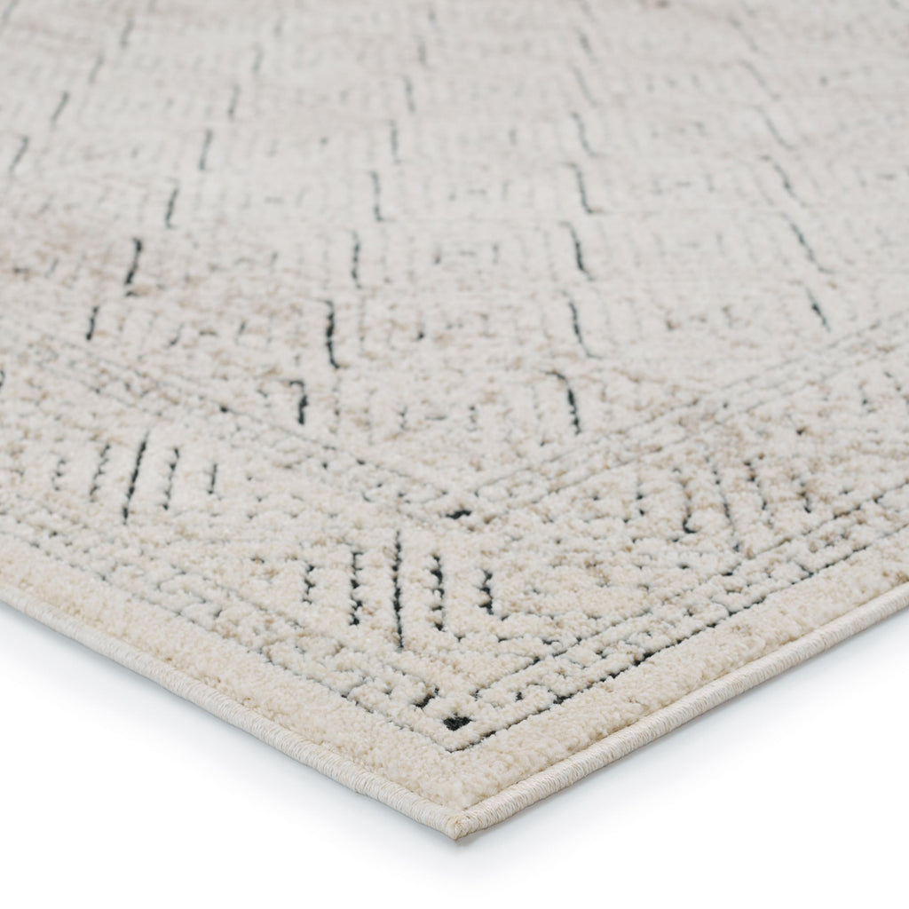 Vibe By Jaipur Living Yadira Trellis Cream/ Black Area Rug (6'7"X9'6")