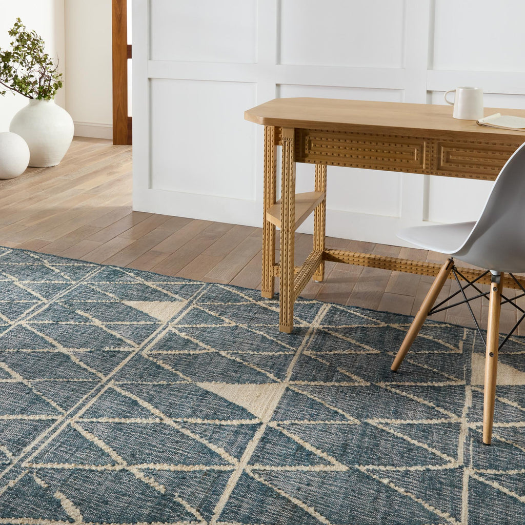 Jaipur Living Helina Natural Trellis Navy/ Beige Area Rug (10'X14')