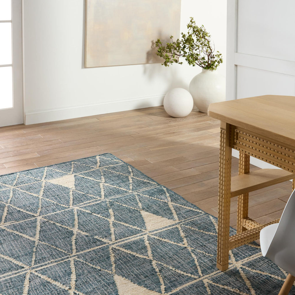 Jaipur Living Helina Natural Trellis Navy/ Beige Area Rug (10'X14')