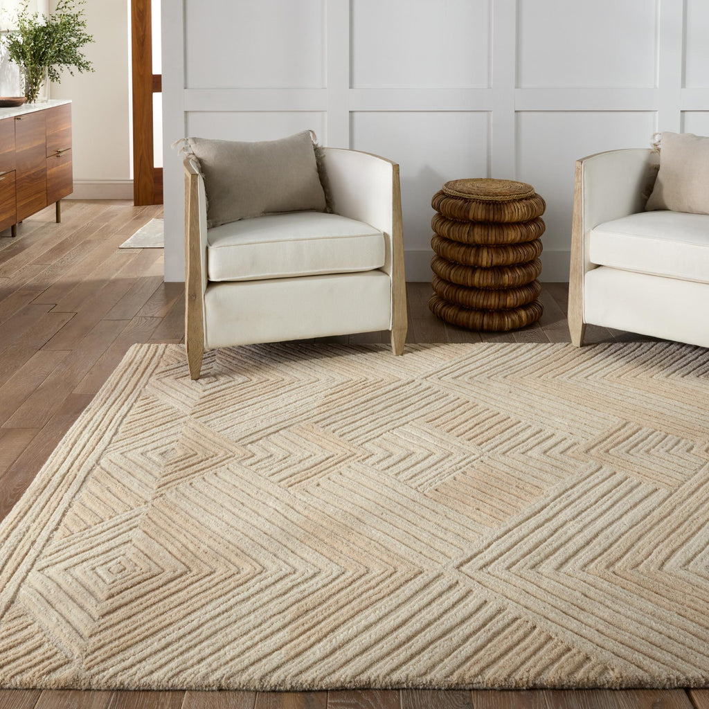 Jaipur Living Silva Handmade Chevron Beige Area Rug (10'X14')