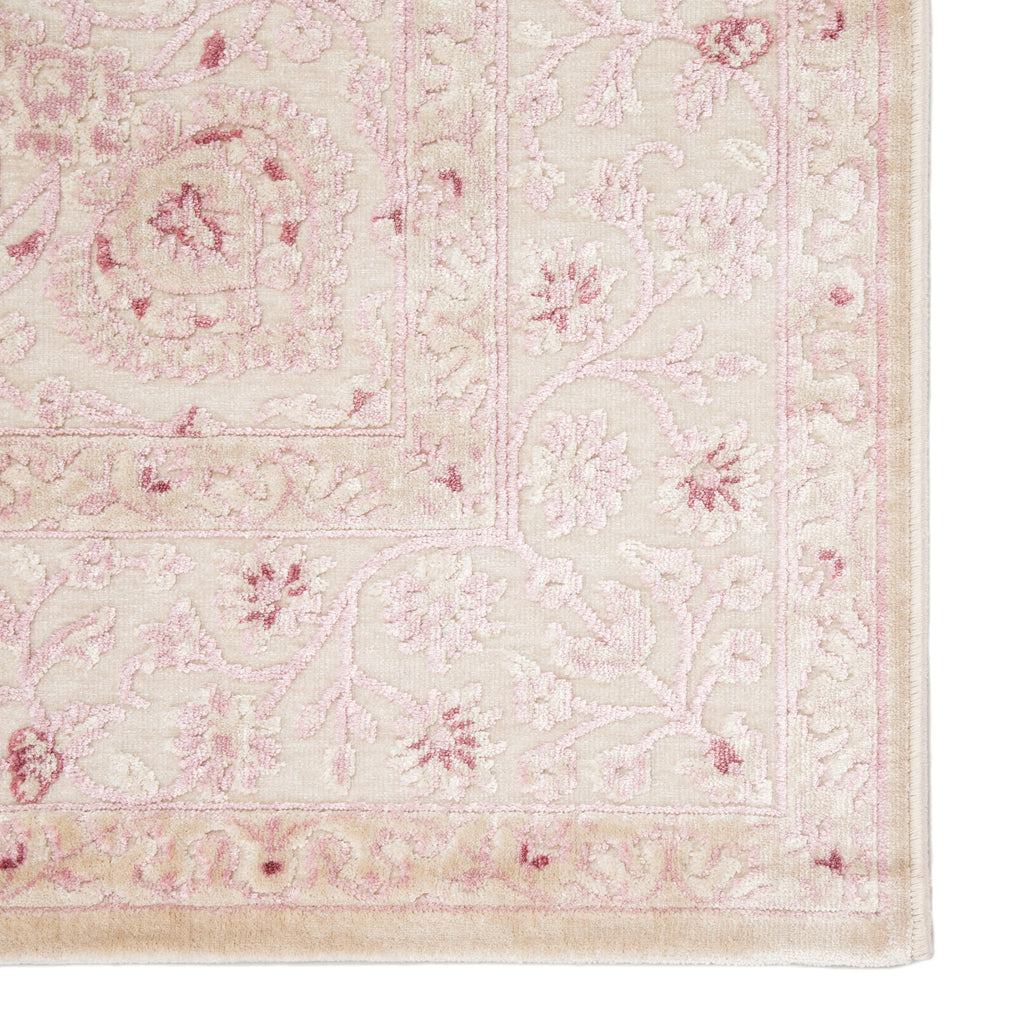 Jaipur Living Malo Medallion Pink/ White Runner Rug (2'6"X8')