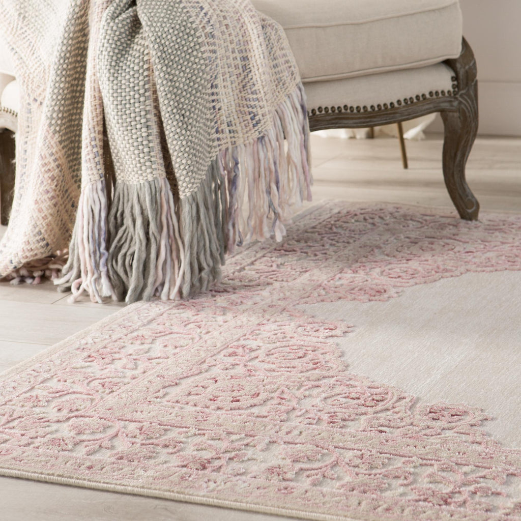 Jaipur Living Malo Medallion Pink/ White Area Rug (8'10"X11'9")