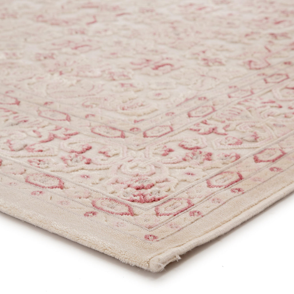 Jaipur Living Regal Damask Ivory/ Pink Runner Rug (2'6"X8')