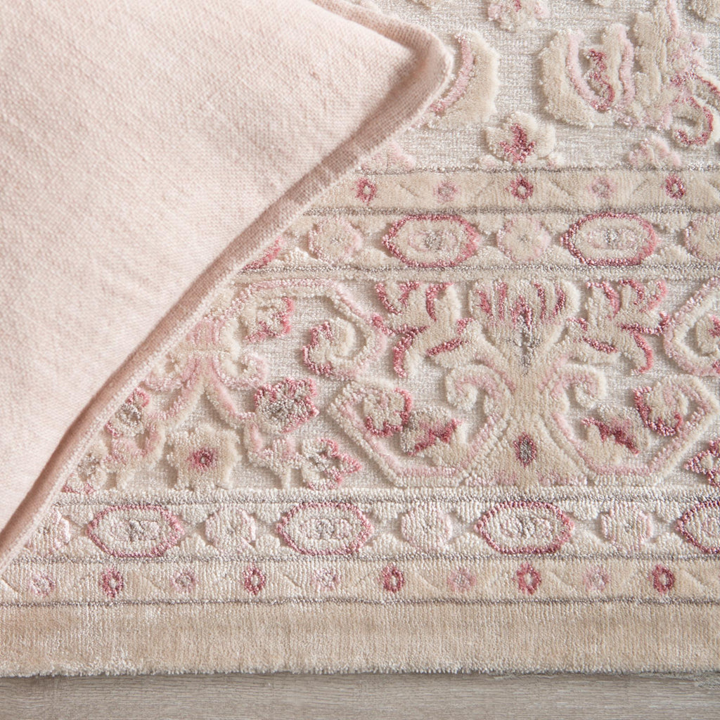 Jaipur Living Regal Damask Ivory/ Pink Runner Rug (2'6"X8')