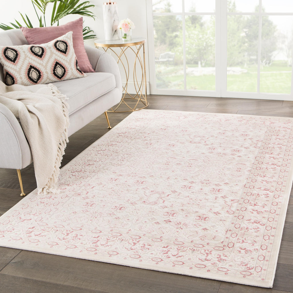 Jaipur Living Regal Damask Ivory/ Pink Area Rug (7'6"X9'6")