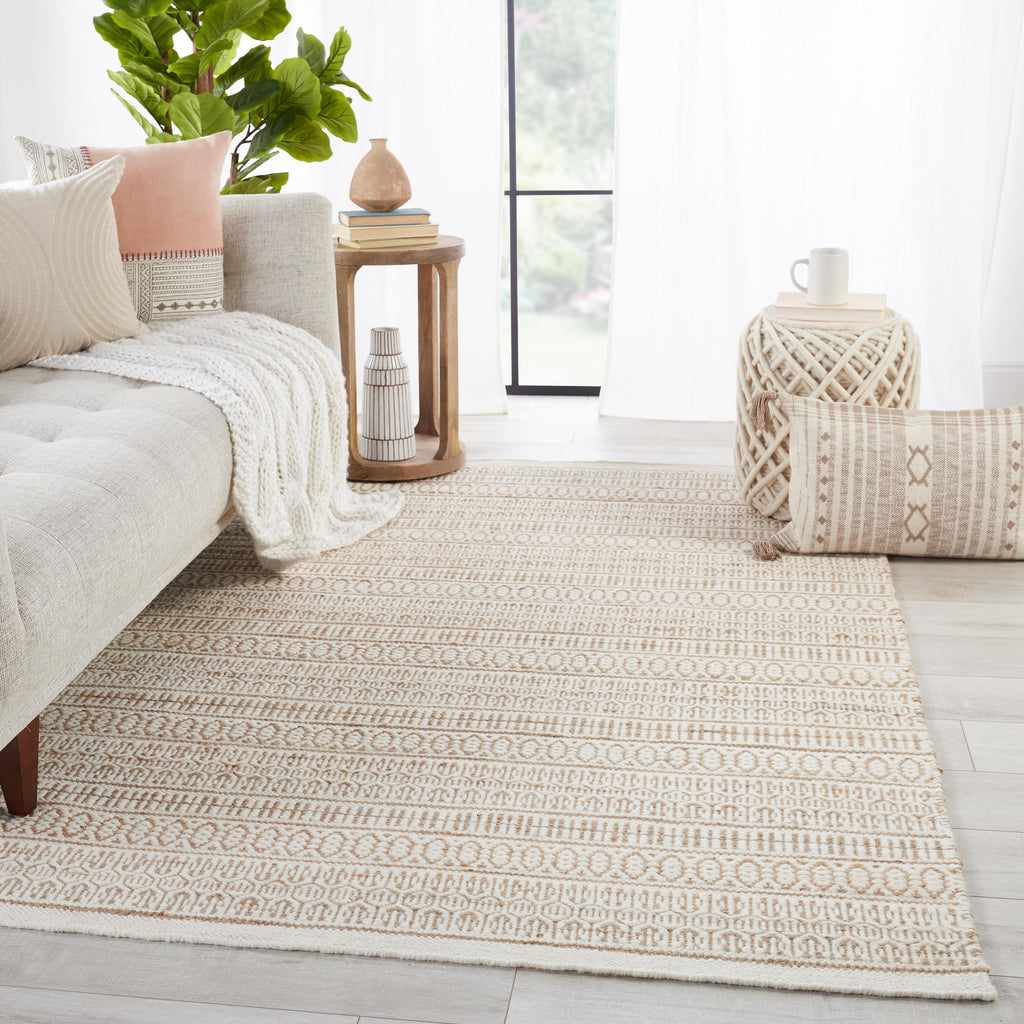 Jaipur Living Galway Natural Trellis Beige/ Ivory Area Rug (5'X8')