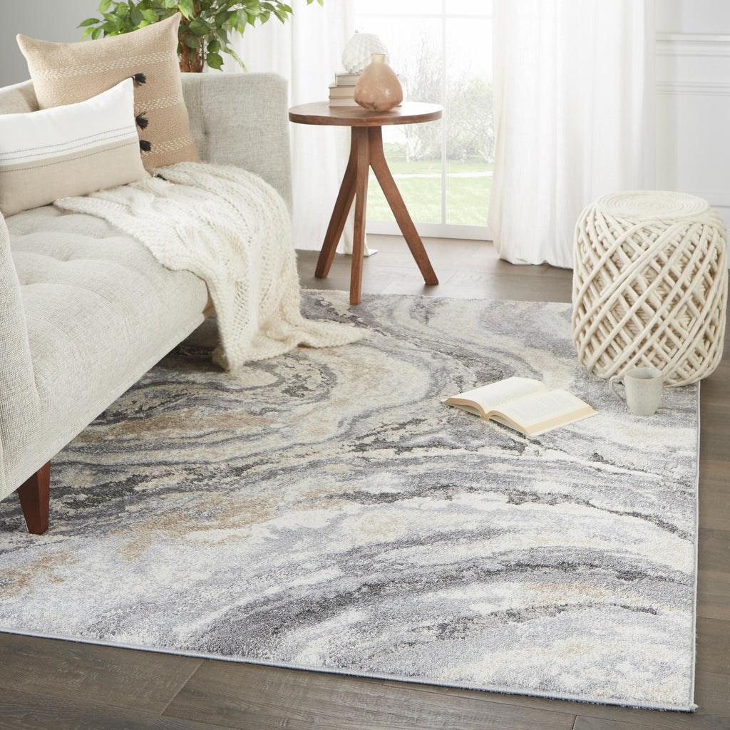 Vibe By Jaipur Living Gatlin Abstract Gray/ Cream Area Rug (8'X10')