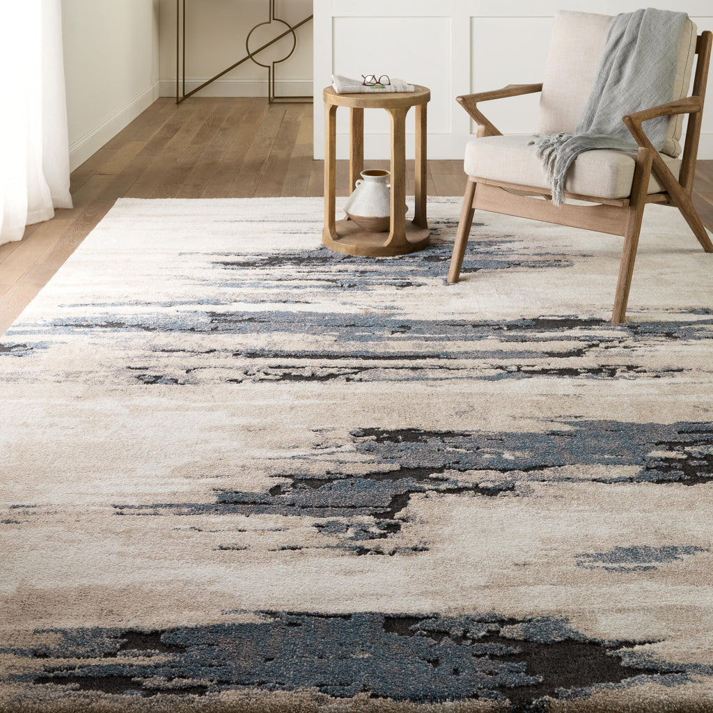 Jaipur Living Yushan Abstract White/ Blue Area Rug (5'X7'6")