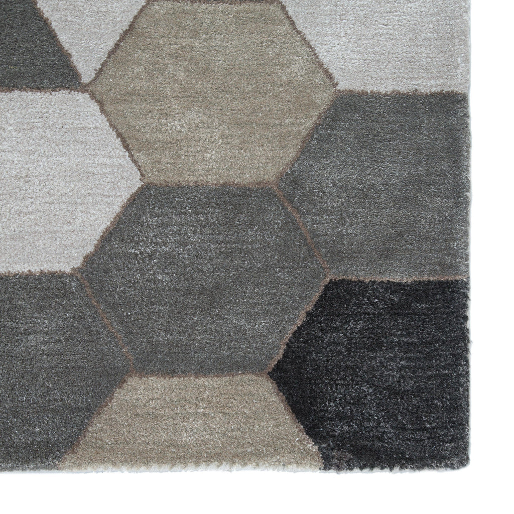 Jaipur Living Combs Handmade Geometric Light Gray/ Orange Area Rug (8'X11')