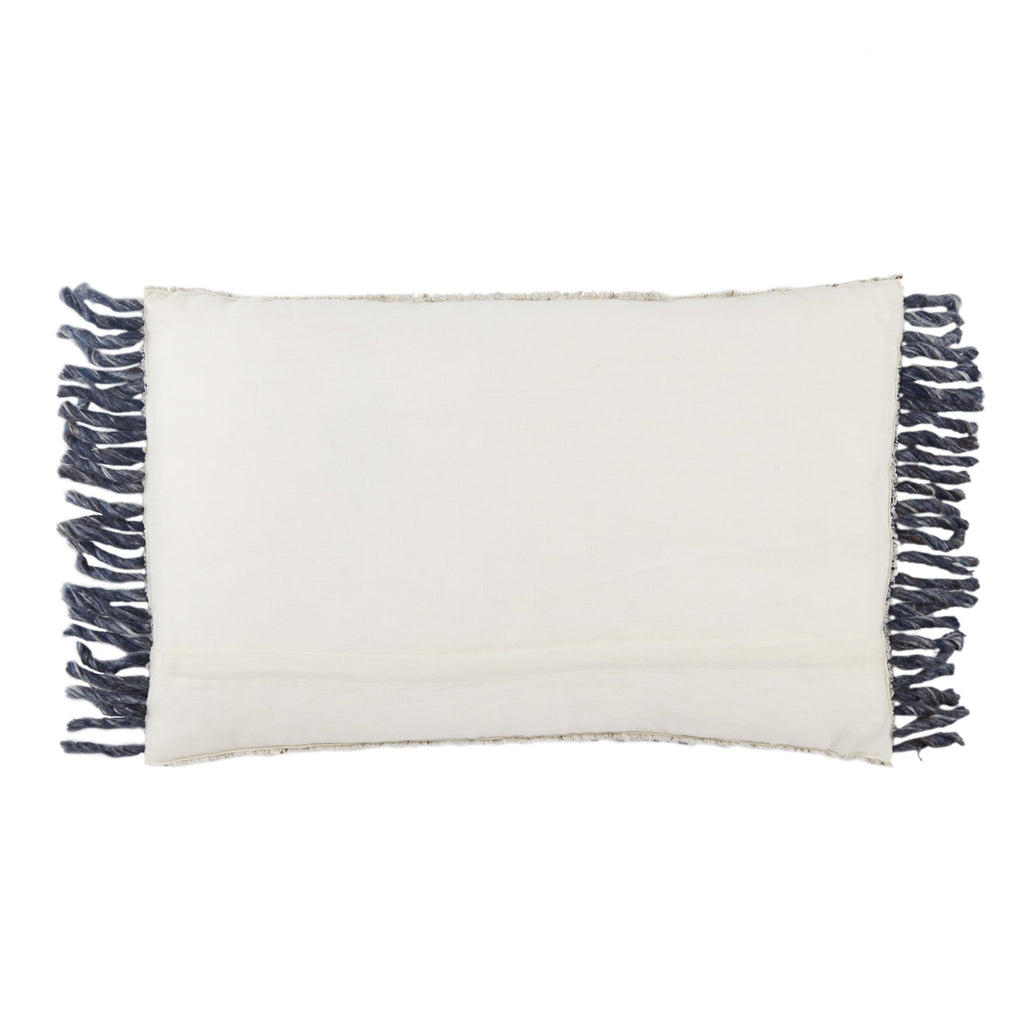 Jaipur Living Honaz Textured Navy/ Ivory Pillow Cover (16"X24" Lumbar)