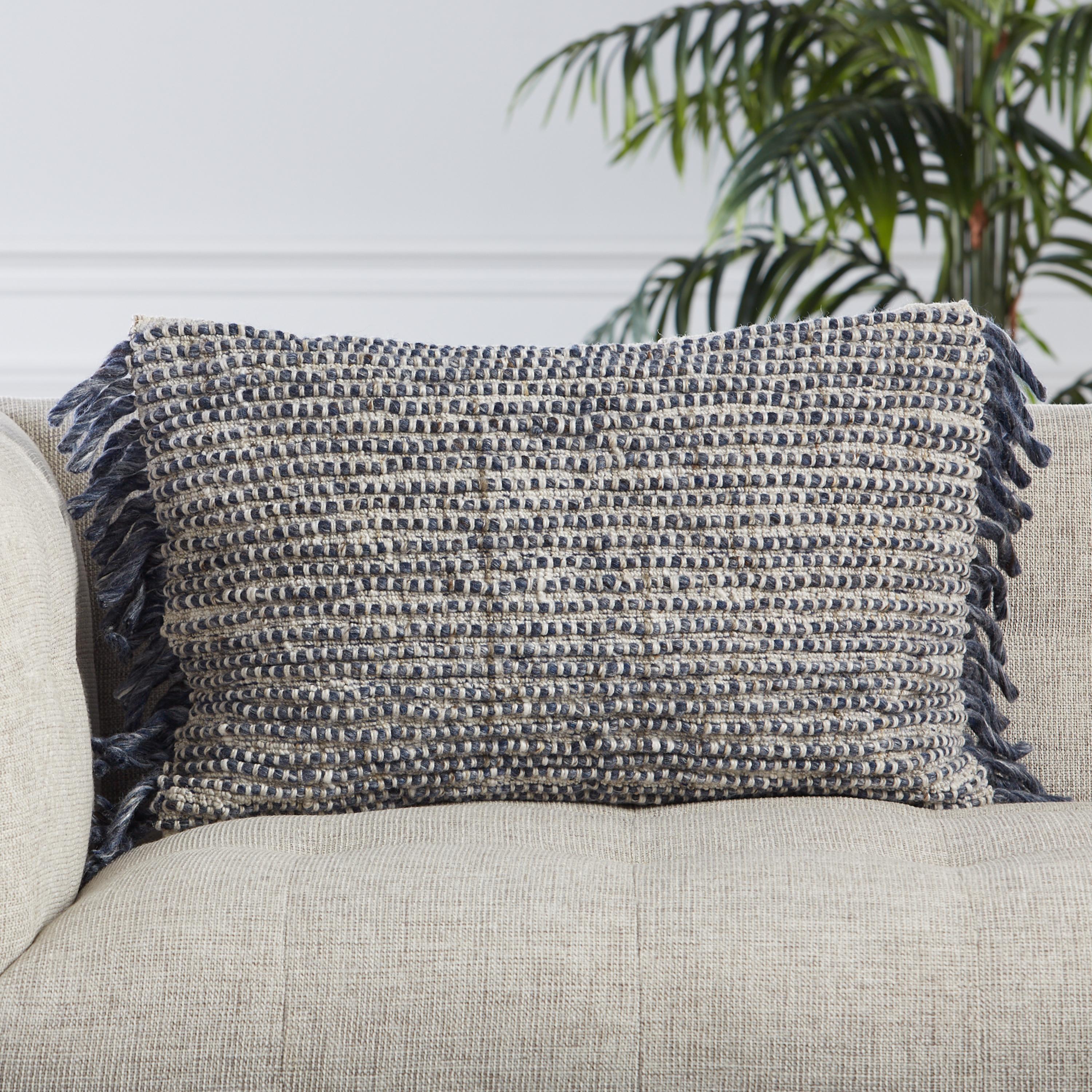 Textured Woven Pillow Cover, Ivory 16 x 24