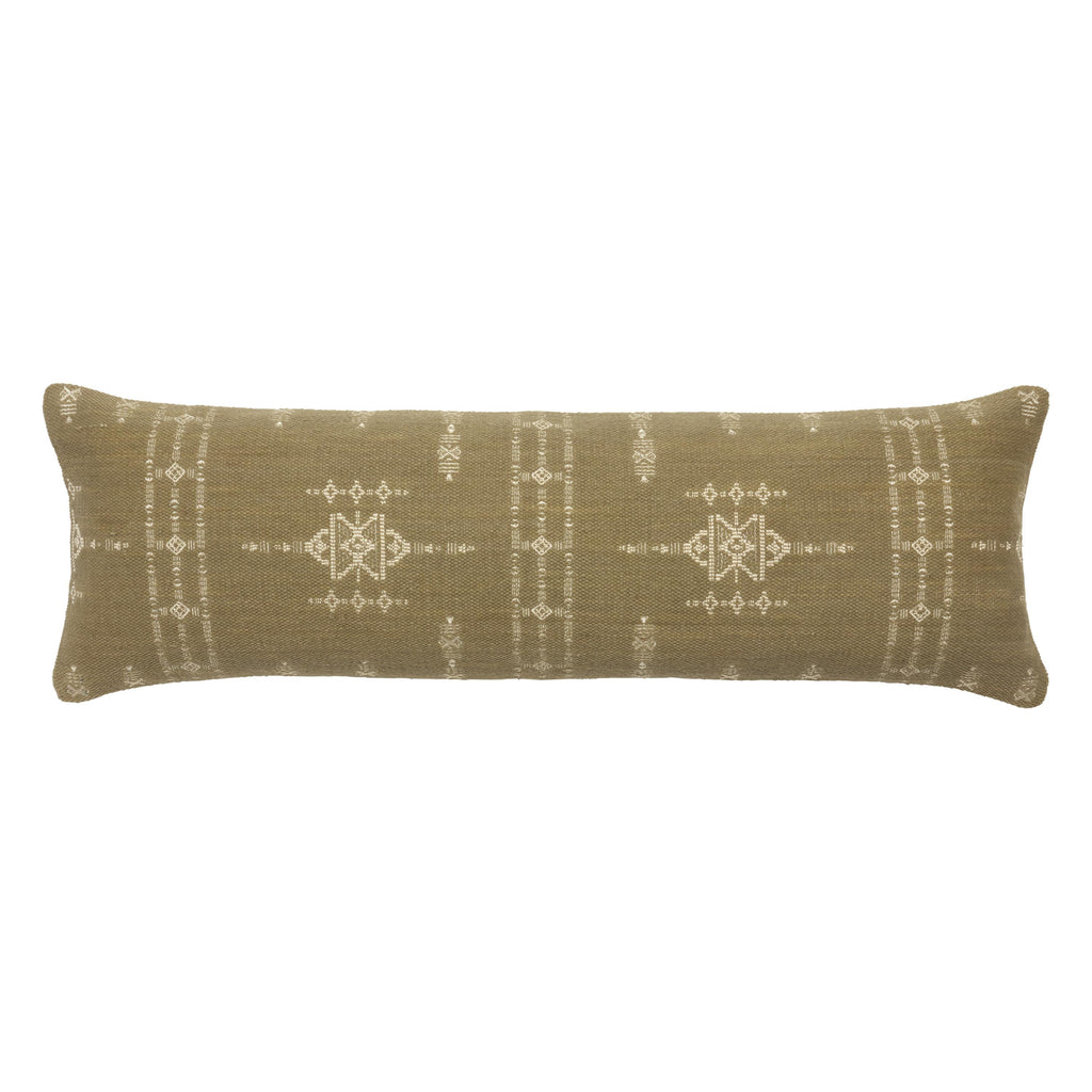 Jaipur Living Tarik Medallion Olive Green/ Cream Pillow Cover (13"X40" Lumbar)