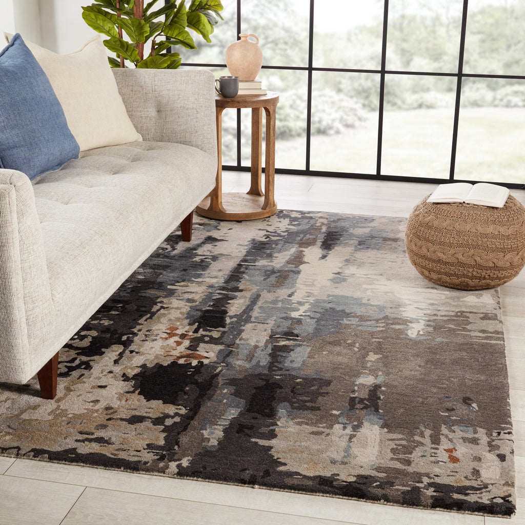 Jaipur Living Matcha Handmade Abstract Gray/ Black Area Rug (8'X11')