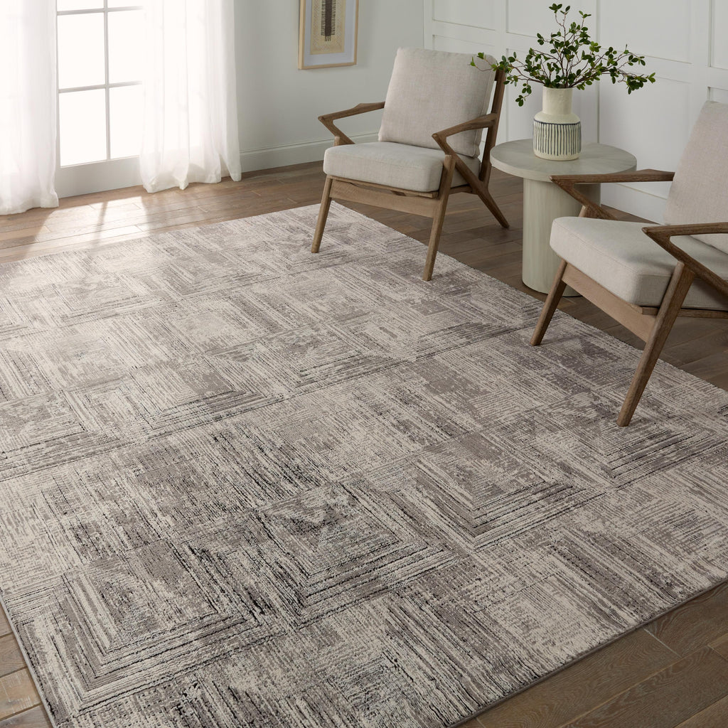 Jaipur Living Sublime Geometric Gray/ Cream Area Rug (5'3"X8')