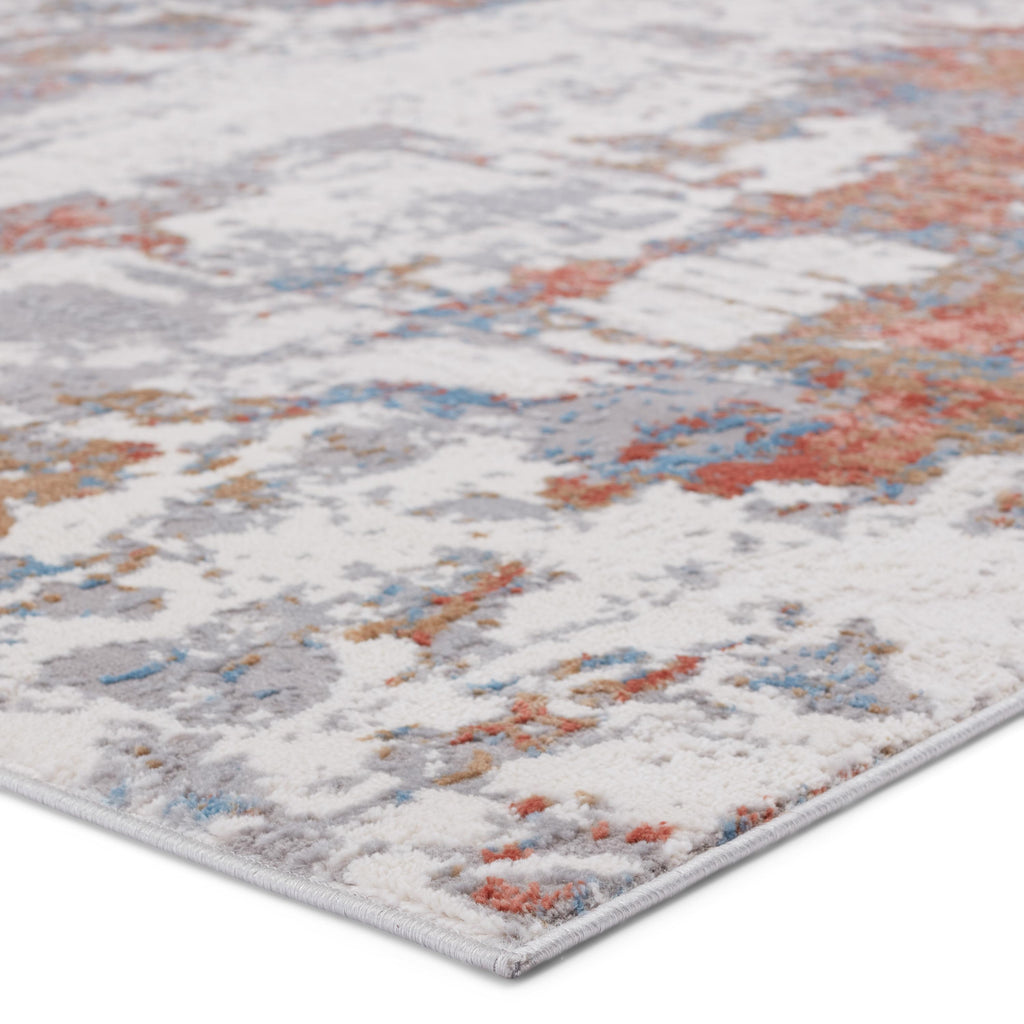 Vibe By Jaipur Living Tocarra Abstract Gray/ Red Runner Rug (3'X12')