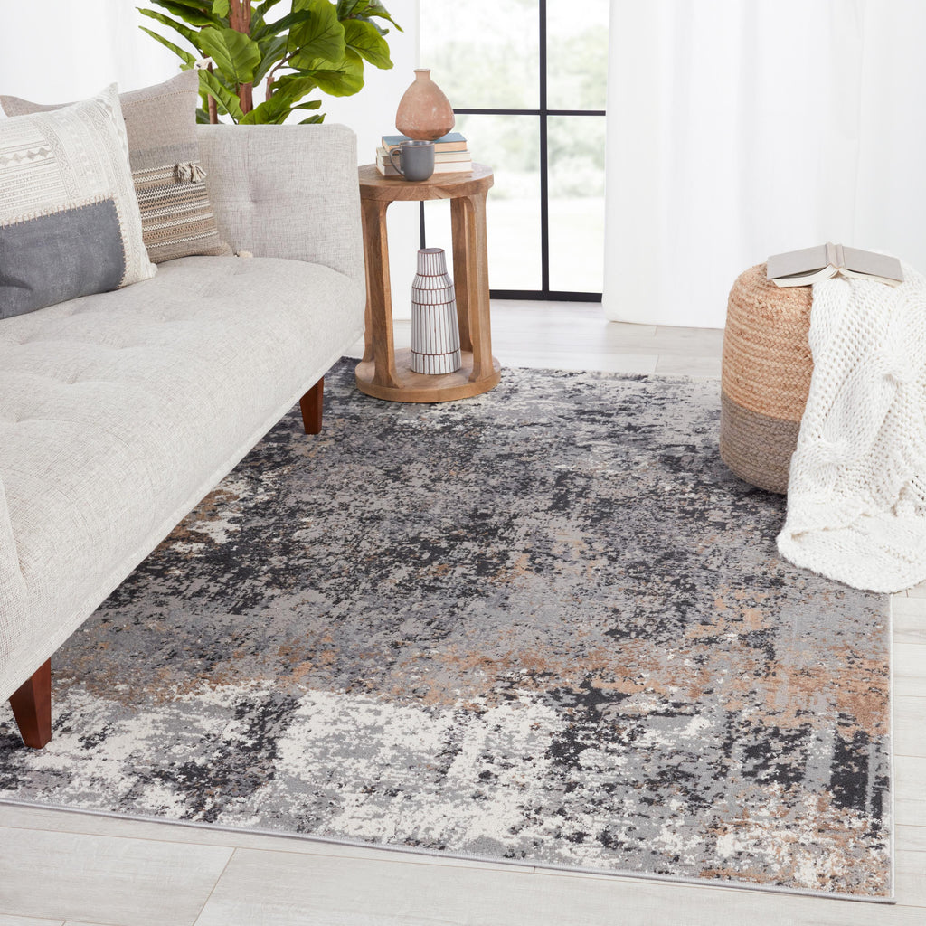 Vibe By Jaipur Living Perrin Abstract Gray/ Tan Runner Rug (3'X12')