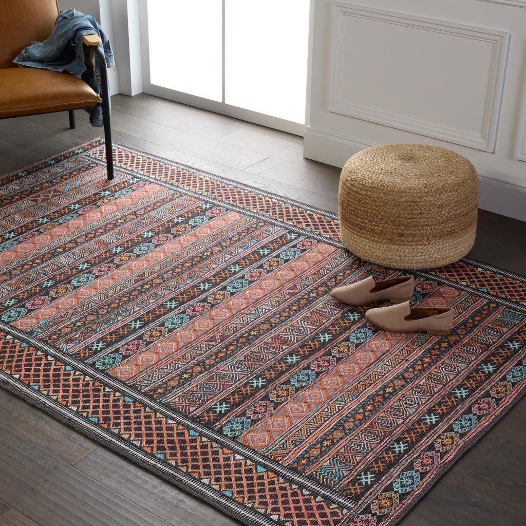 Kate Lester + Jaipur Living Auril Tribal Multicolor/ Orange Runner Rug (2'6"X10')