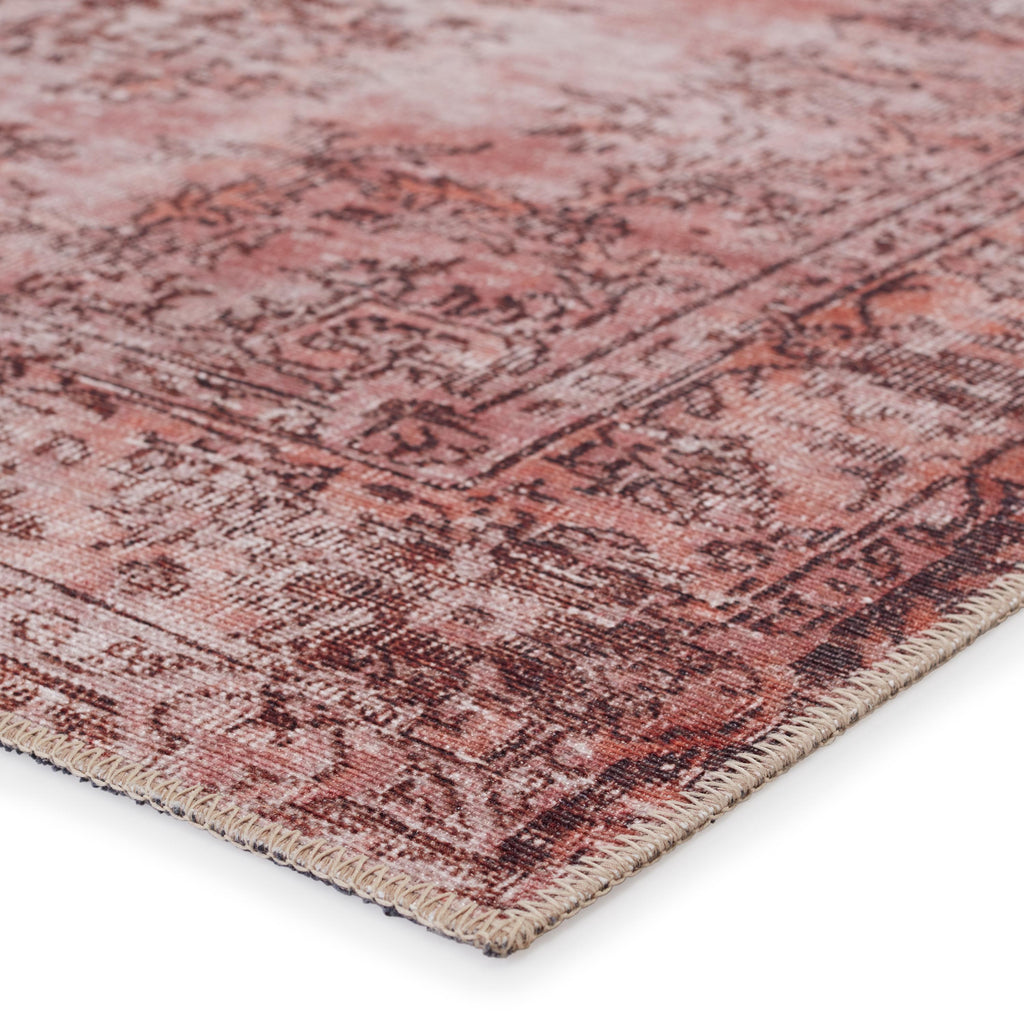 Kate Lester + Jaipur Living Berxley Medallion Rose/ Maroon Runner Rug (2'6"X10')