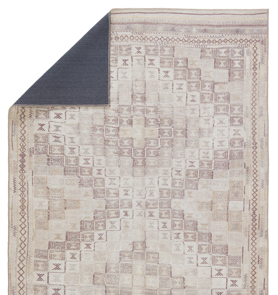 Kate Lester + Jaipur Living Davina Tribal Beige/ Burgundy Area Rug (7'6"X10')