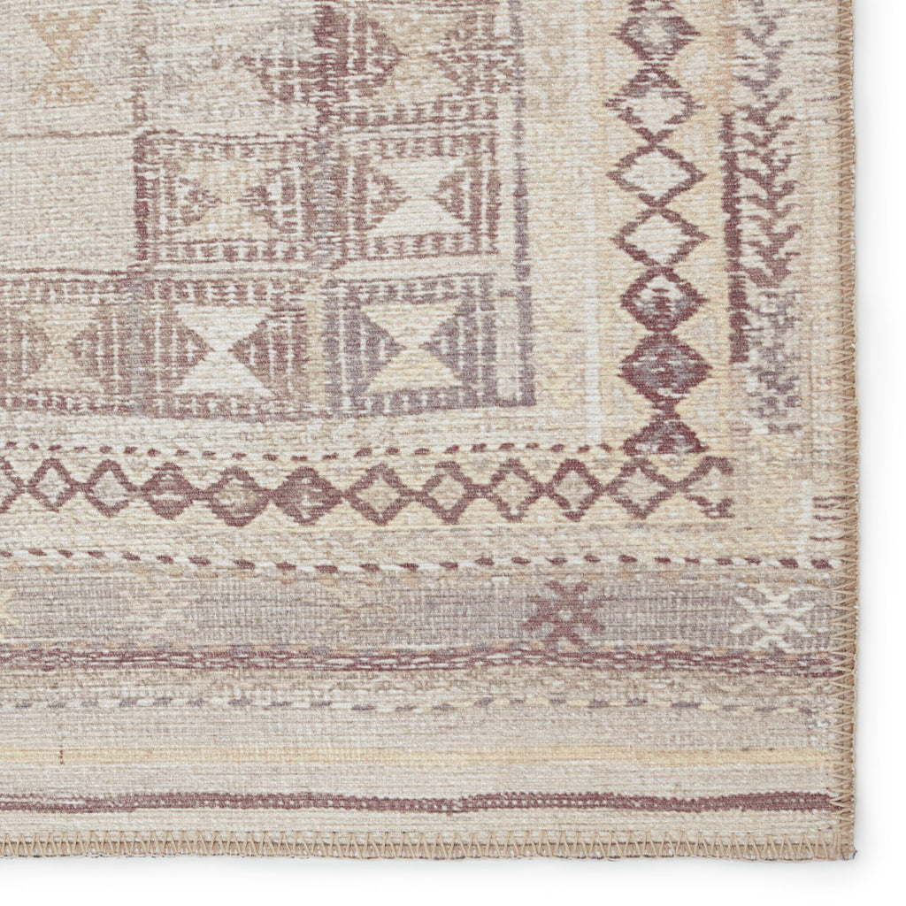 Kate Lester + Jaipur Living Davina Tribal Beige/ Burgundy Area Rug (7'6"X10')