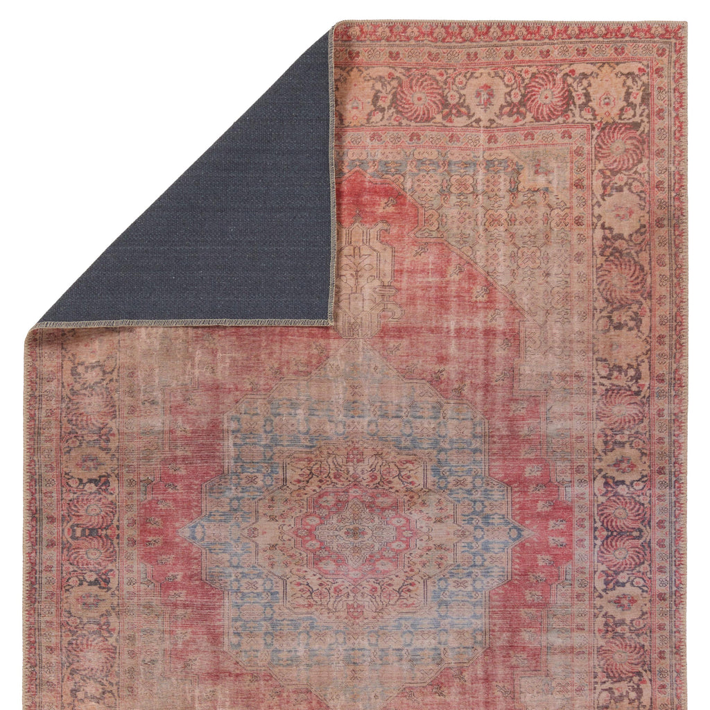 Kate Lester + Jaipur Living Leonine Medallion Red/ Blue Area Rug (9'X12')