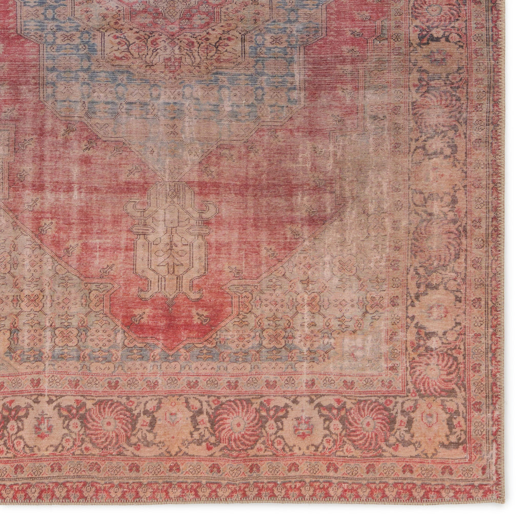 Kate Lester + Jaipur Living Leonine Medallion Red/ Blue Area Rug (9'X12')