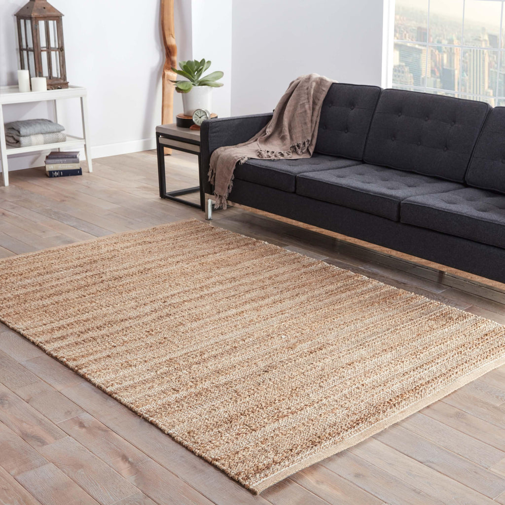 Jaipur Living Canterbury Natural Solid Tan/ White Area Rug (8'X10')