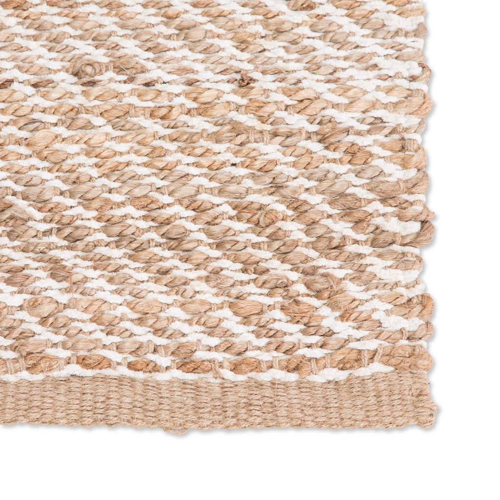 Jaipur Living Diagonal Weave Natural Solid Beige/ White Area Rug (2'6"X4')