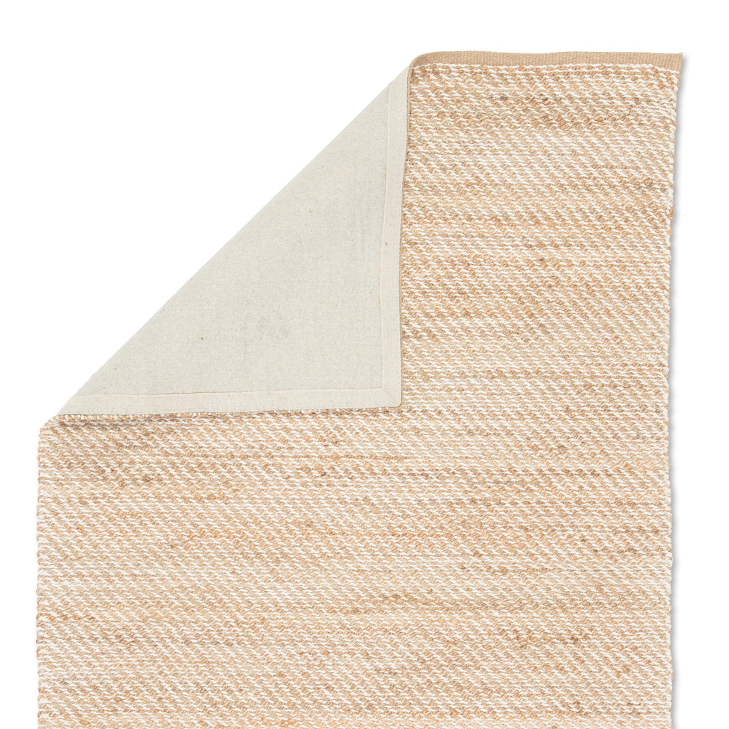Jaipur Living Diagonal Weave Natural Solid Beige/ White Area Rug (8'X10')
