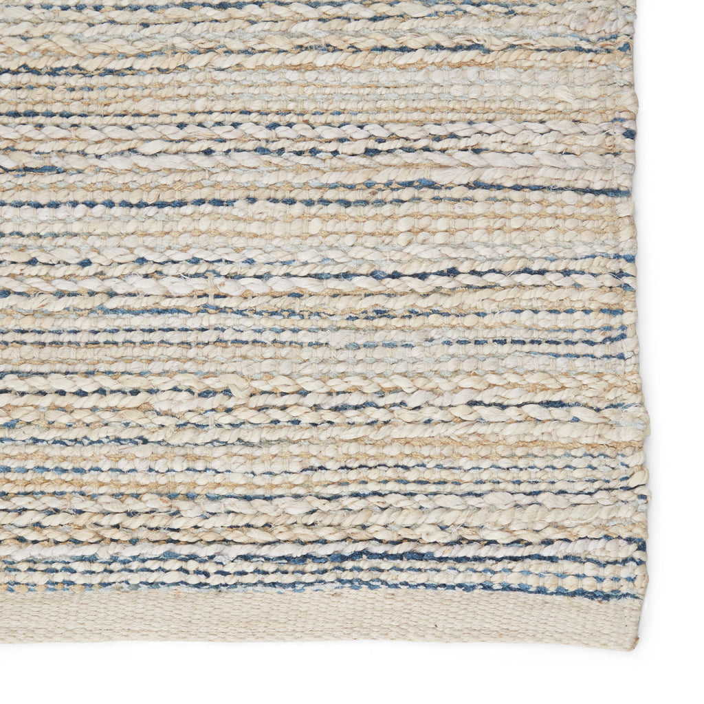 Jaipur Living Canterbury Natural Striped White/ Blue Area Rug (9'6"X13'6")