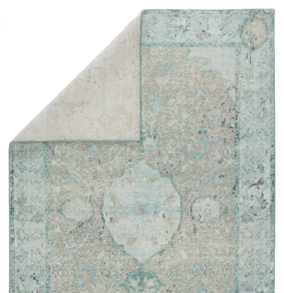 Jaipur Living Alessia Hand-Knotted Bordered Aqua/ Beige Area Rug (2'X3')