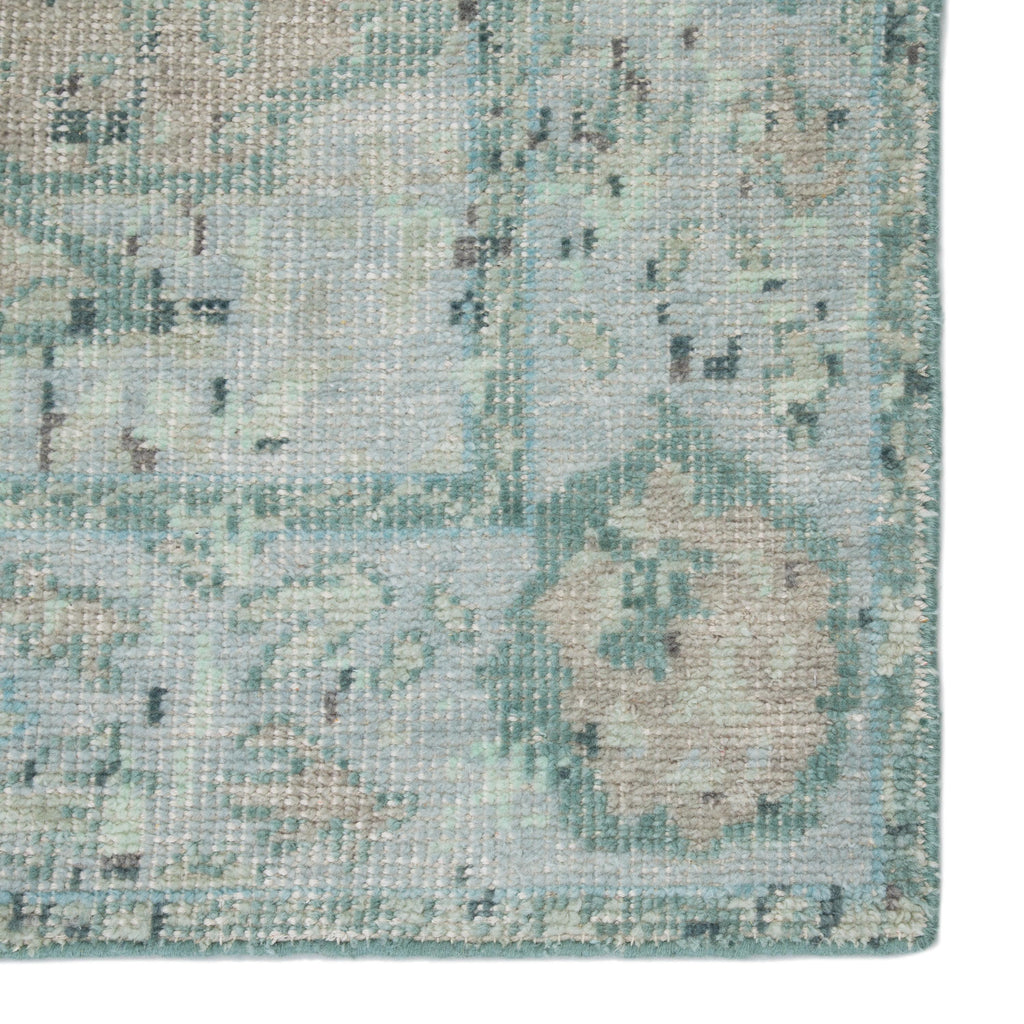 Jaipur Living Alessia Hand-Knotted Bordered Aqua/ Beige Area Rug (2'X3')