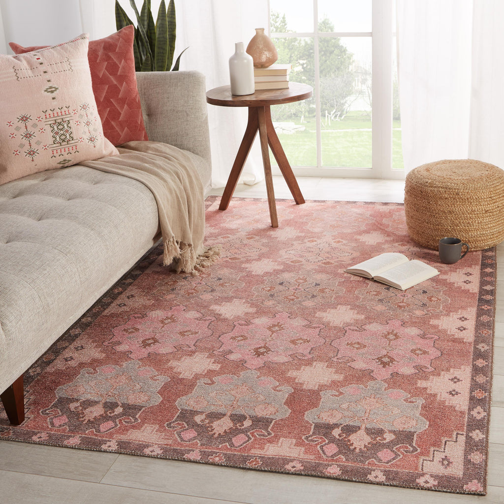 Vibe By Jaipur Living Chilton Medallion Pink/ Brown Area Rug (9'X12')