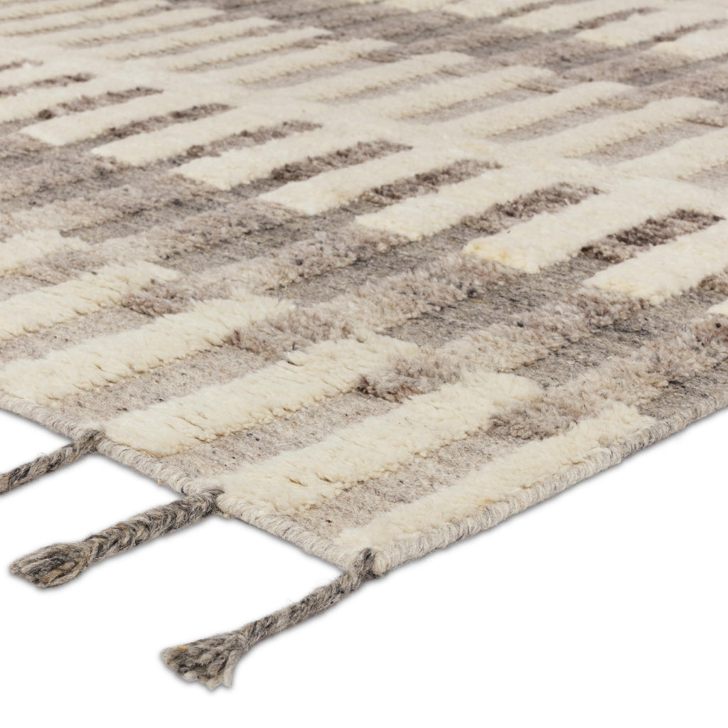 Jaipur Living Izza Hand-Knotted Striped Cream/ Taupe Area Rug (10'X14')