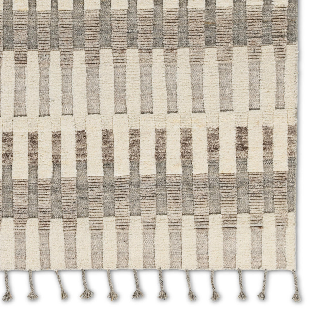 Jaipur Living Izza Hand-Knotted Striped Cream/ Taupe Area Rug (10'X14')