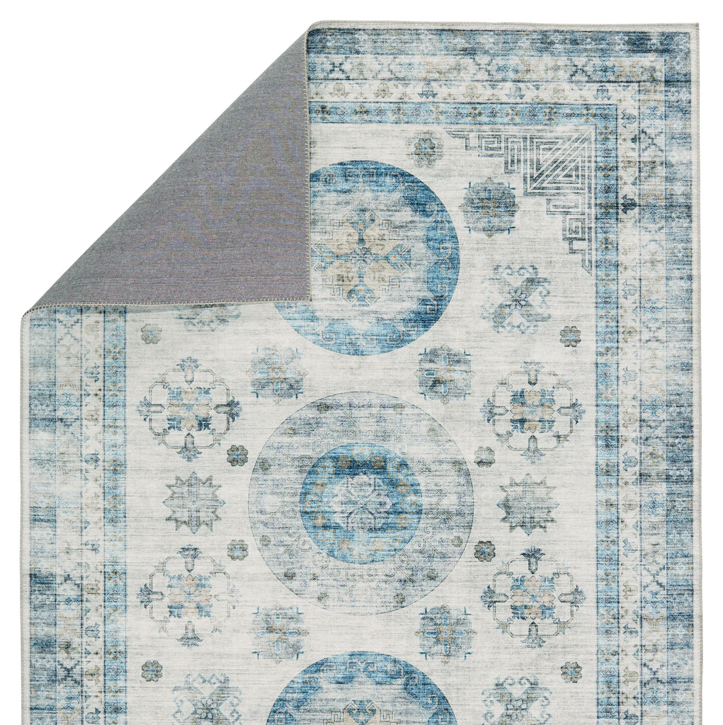 Vibe By Jaipur Living Nyria Medallion Blue/ Light Gray Area Rug (9'X12')