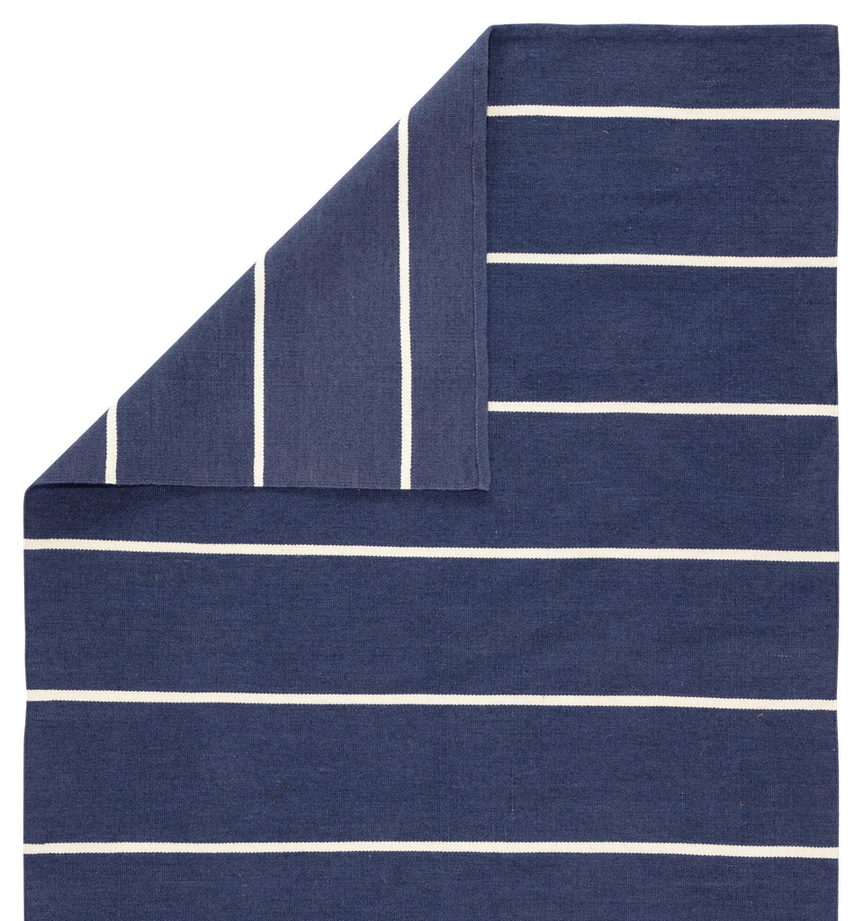 Jaipur Living Corbina Indoor/ Outdoor Striped Dark Blue/ Ivory Area Rug (2'X3')