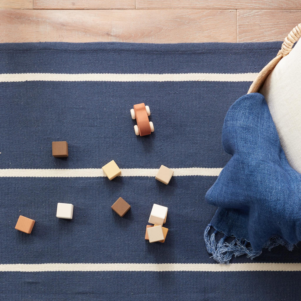 Jaipur Living Corbina Indoor/ Outdoor Striped Dark Blue/ Ivory Area Rug (8'10"X11'9")