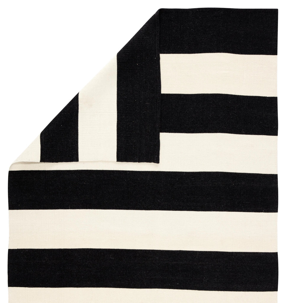 Jaipur Living Remora Indoor/ Outdoor Striped Black/ Ivory Area Rug (2'X3')